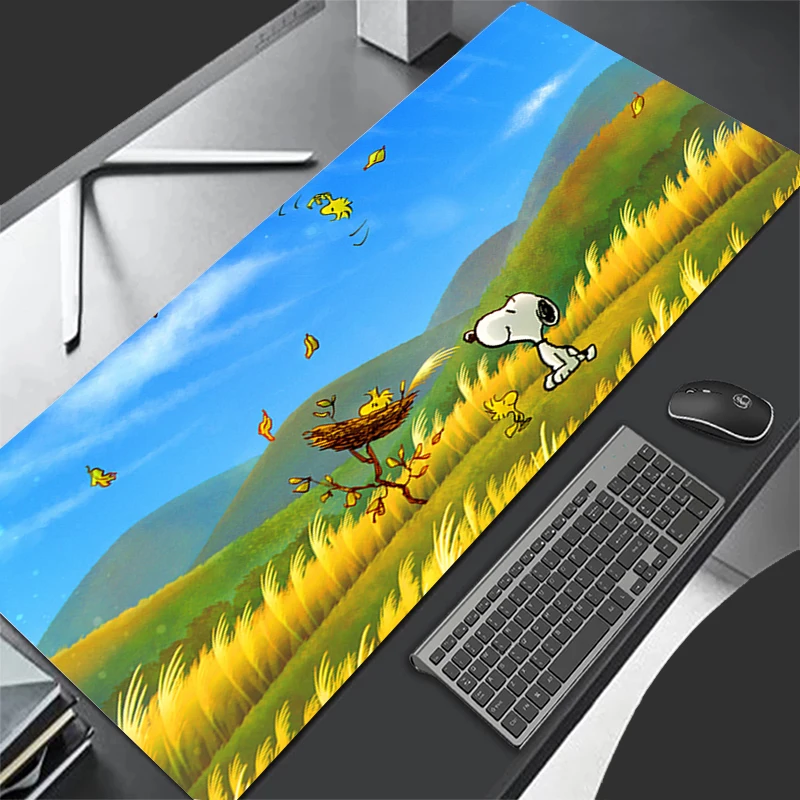 Mousepad Pattern Game Pad Rubber HD Mouse Pad Gaming Desk Mat Non Slip Table Mat PC Gamer Cabinet Cartoon S-snoopy Keyboard Pad