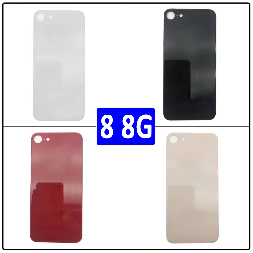 NEW Big Hole 8 8G Battery Back Cover Glass Rear Door Replacement Housing Case With STICKER Adhesive For iPhone 8 8G