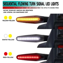 Motorcycle Turn Signal Lights 12V LED Multi-Function Waterproof Motorcycle Blinkers With Running Light & Brake Light Accessories