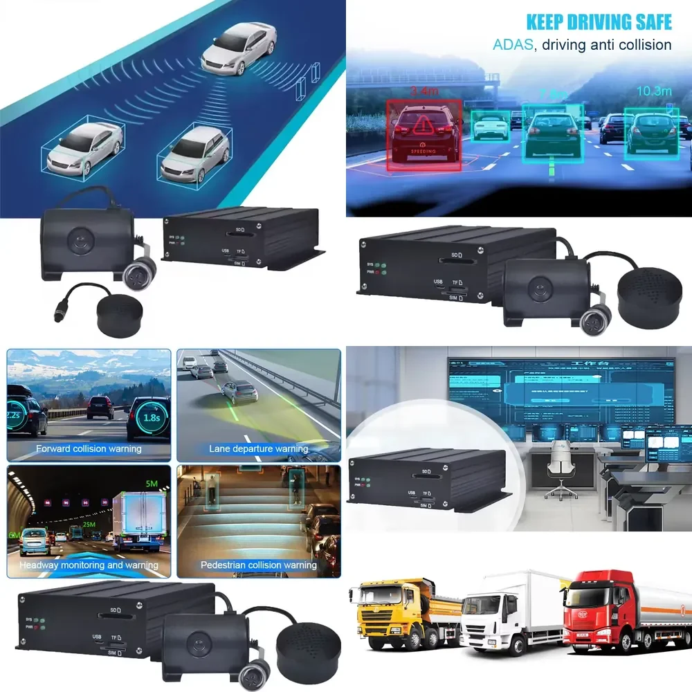 AlwayCare Black Car Box Vehicle Speed Monitoring GPS Mobile DVR LCD Alarm Anti-Collision Distance Sensor Forward Video