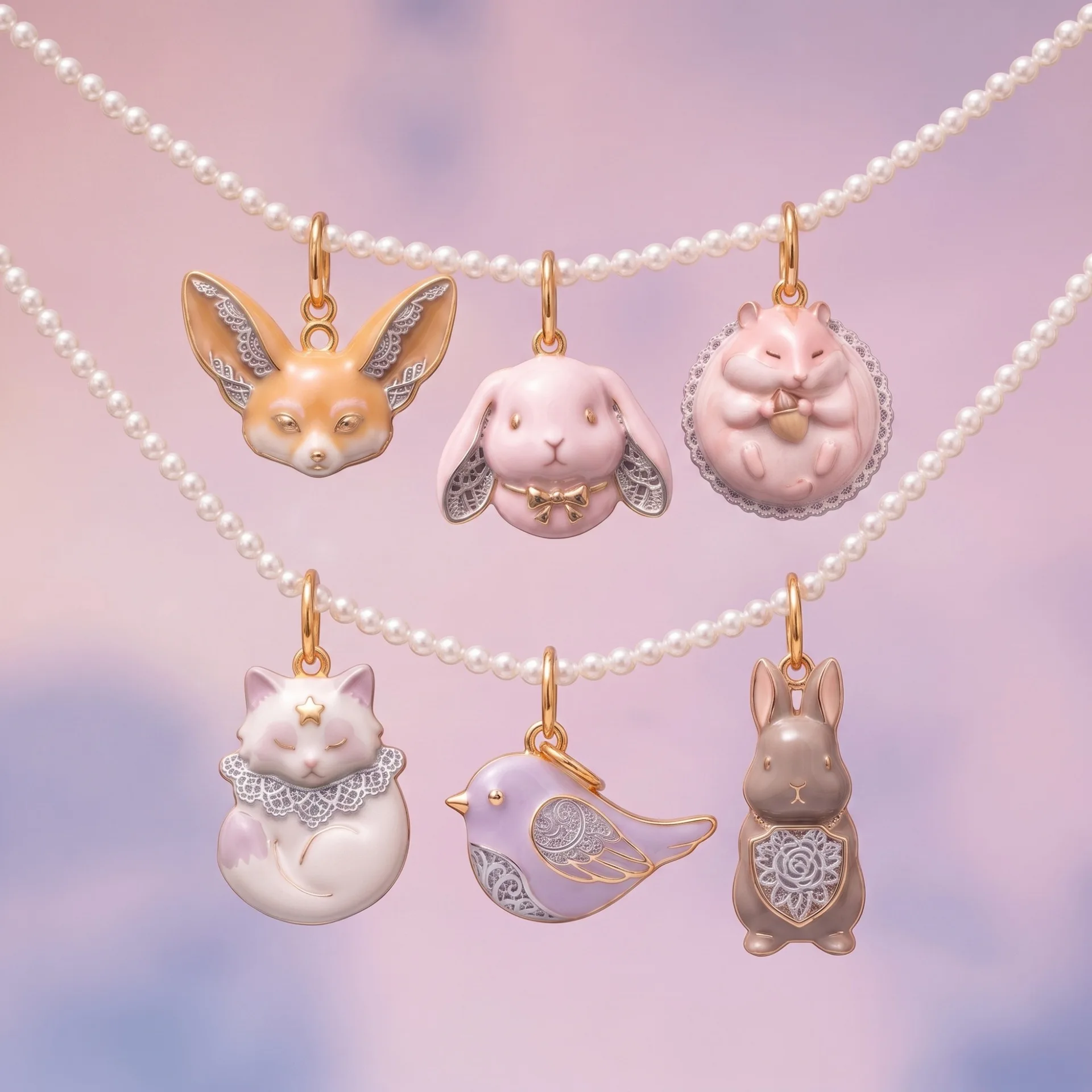 New Macaron Colored Animals Series Pendant Copper Plate Gold Charms Antique Jewelry Making DIY Handmade Craft Wholesale