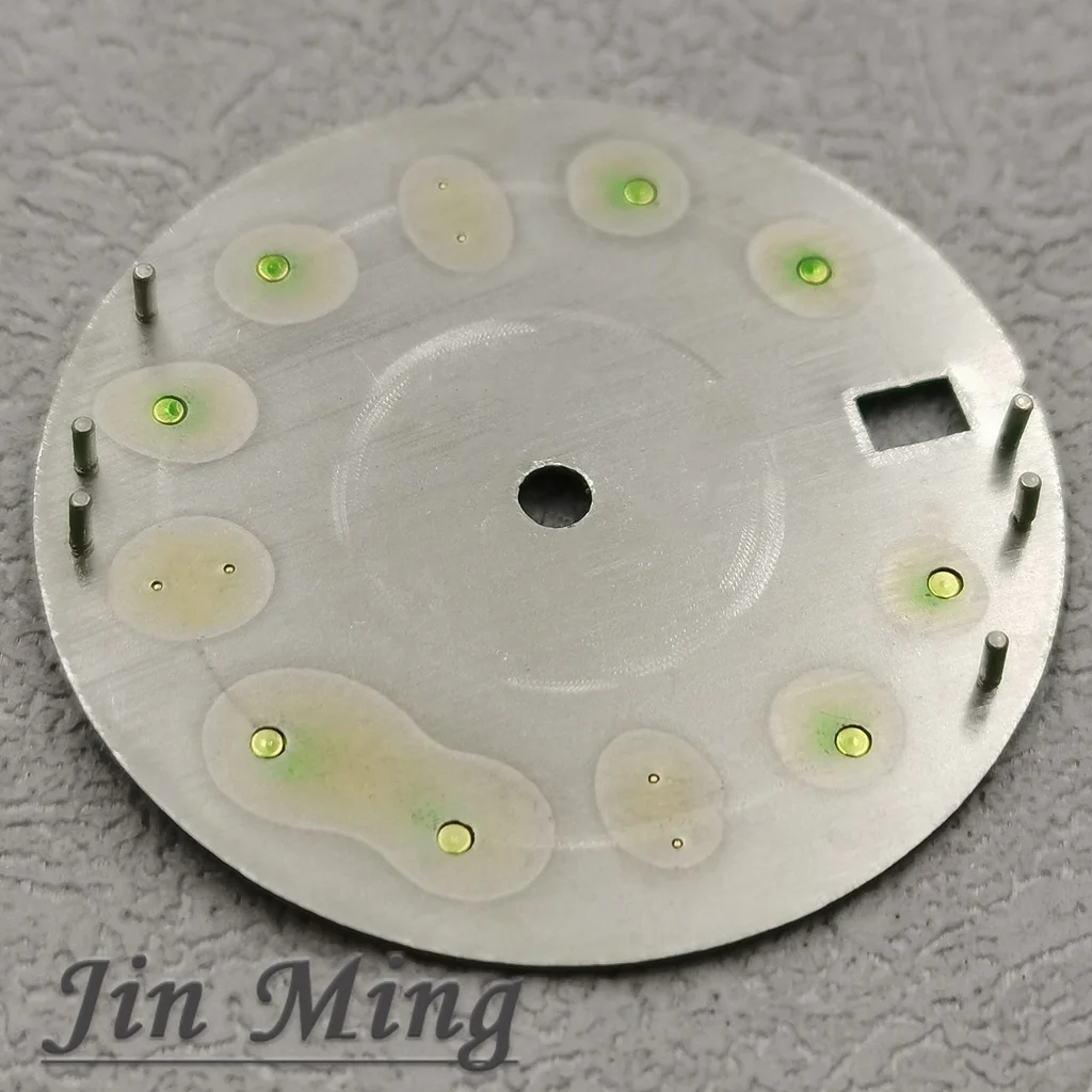 High Quality 28.5mm Silver Gold Black Pink Date Window Blue Green Luminous Aseptic Dial Fit NH35 /NH36/4R/7S Automatic Movement