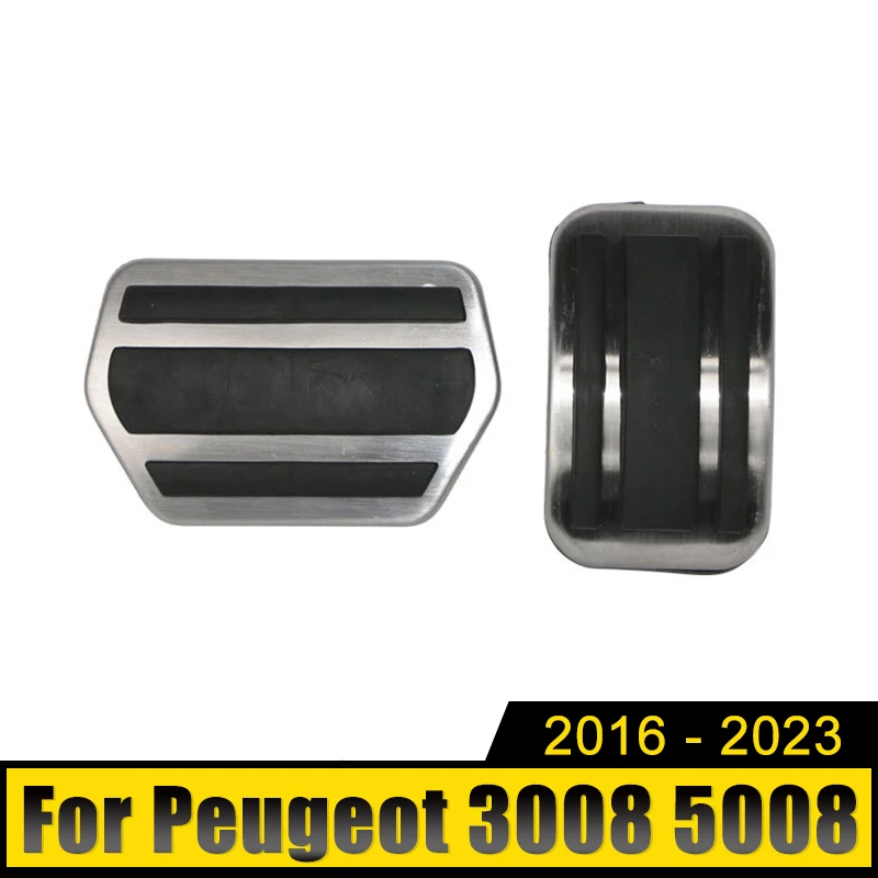 

For Peugeot 3008 5008 GT 2016 2017 2018 2019 2020 2021 2022 2023 Car Accelerator Brake Pedal Clutch Pedals Pads Cover Trim Case