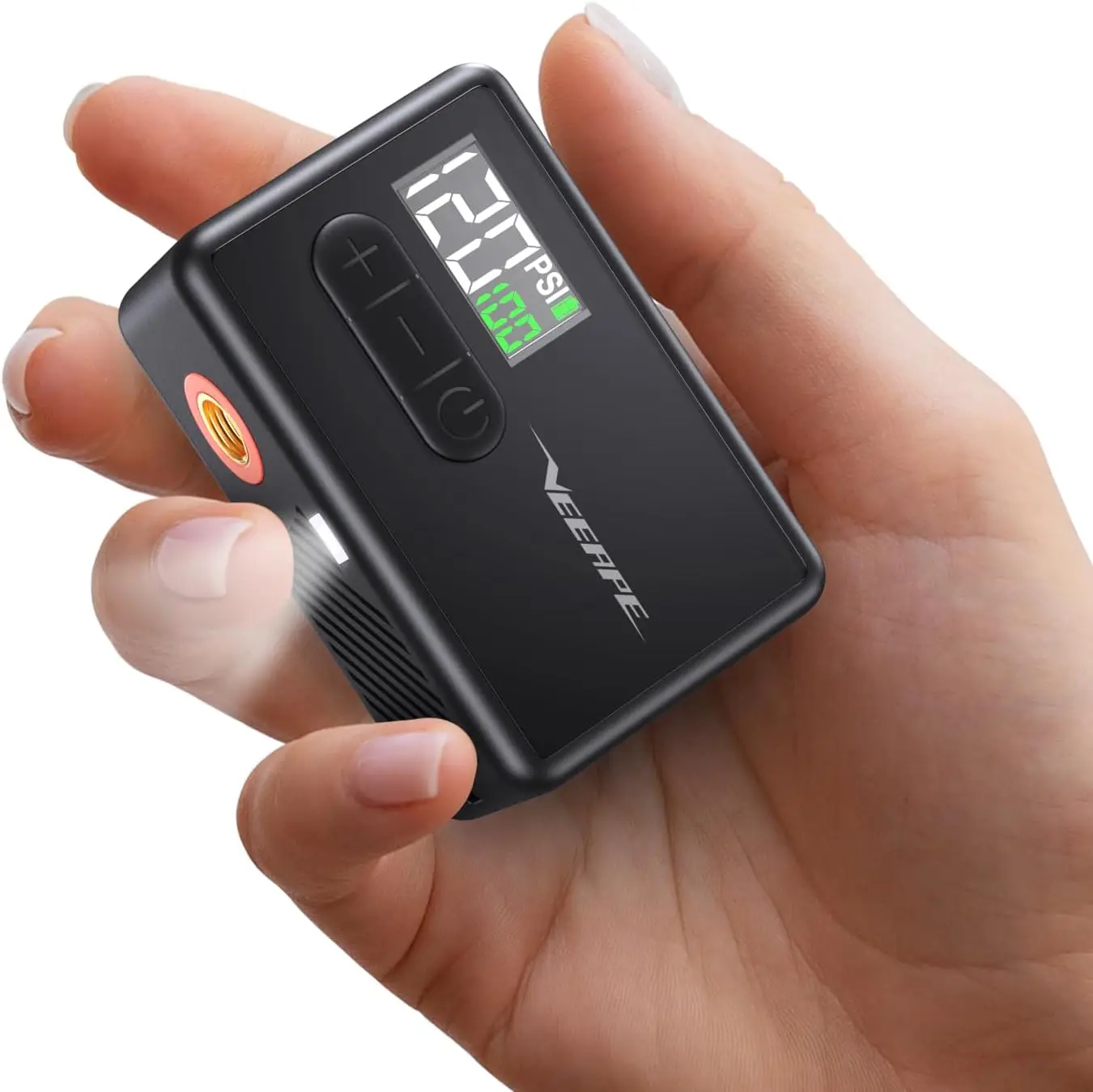 Мини-насос для велосипедных шин Tiny Pump - электрический накачиватель 120PSI с автоматической остановкой для электронных велосипедов и велосипедов