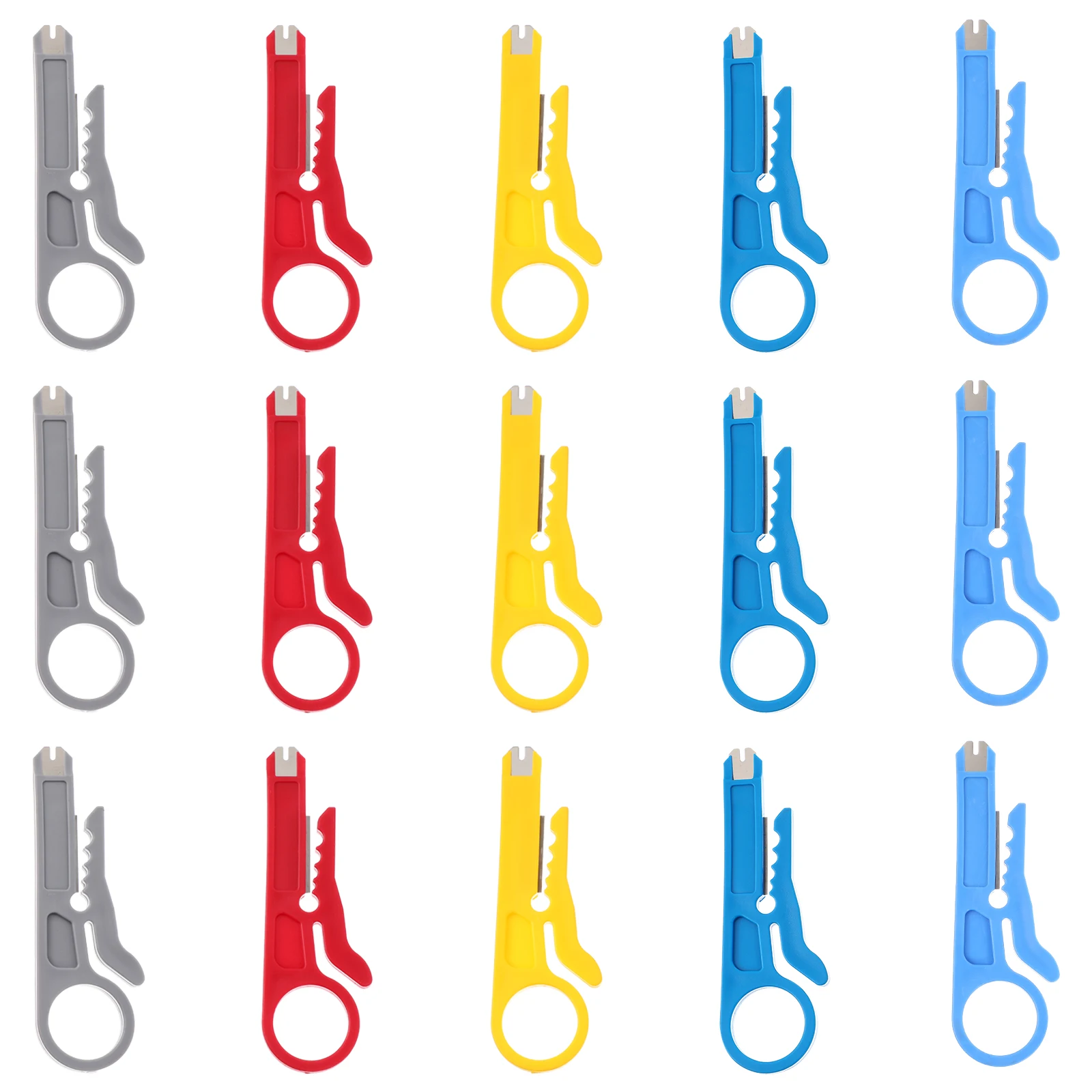 

15pcs Wire Stripper Mini Plastic Cable Crimping Tool Kit Stripping Knives Punch Down UTP STP Wall Rack Install