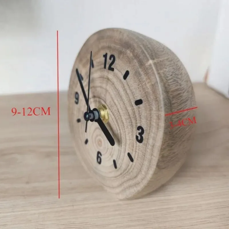 Solid Wood Simple Modern Table Clock Creative Living Room Desk Clocks Miniature Nordic Silent Desktop Clocks Decor Accessories view 6