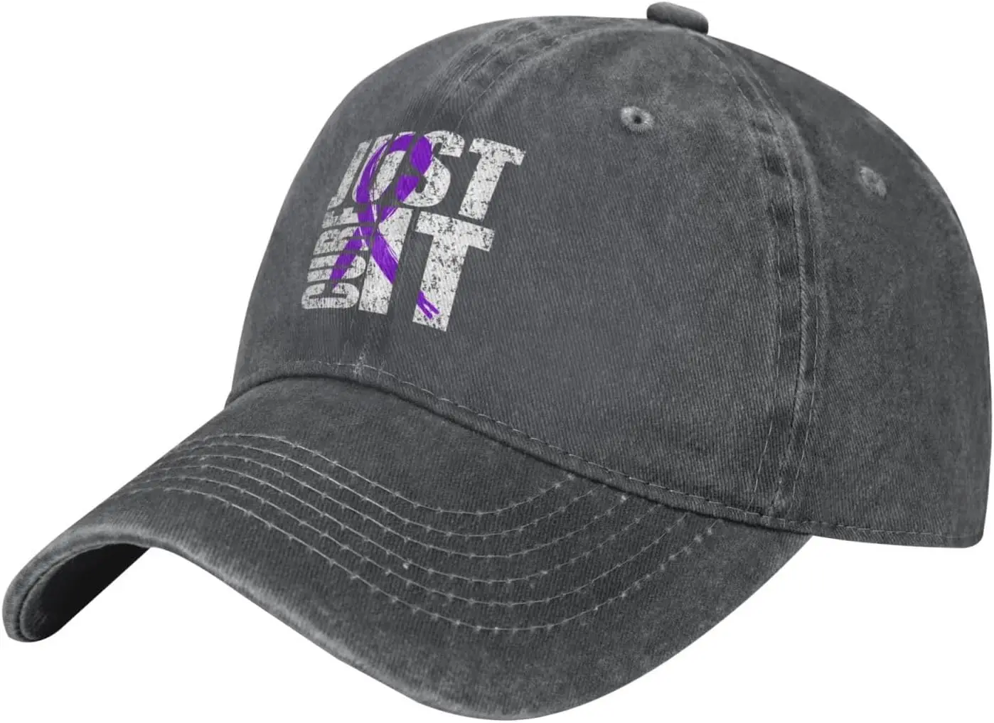 Lupus Awareness Purple Ribbon Baseball Cap Cotton Distressed Casual Adjustable Dad Hat Unisex