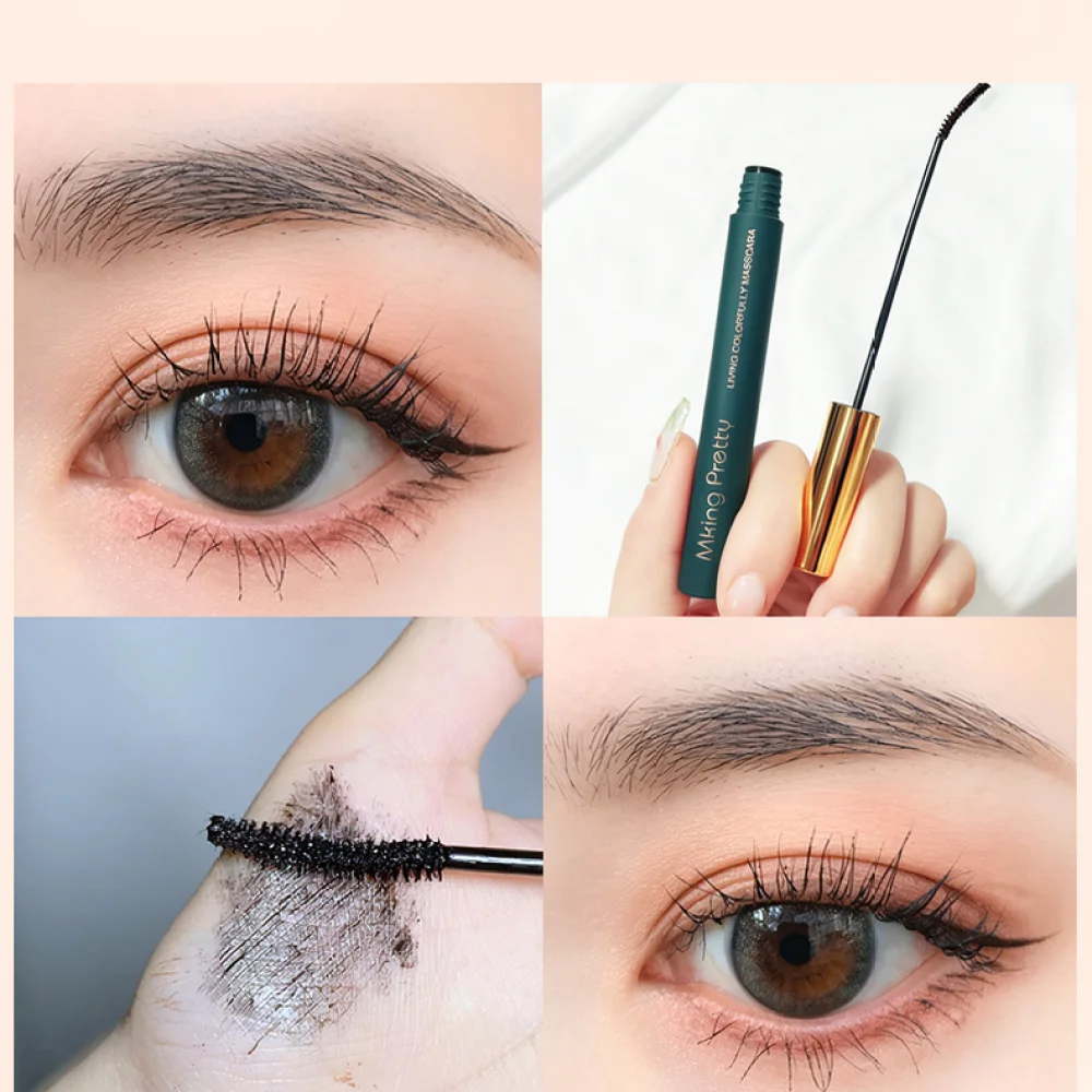 For MKING PRETTY Pigmented Mascara Long Lasting Curling Thick Waterproof Defined Eyelashes Professional Beauty Eye Makeup