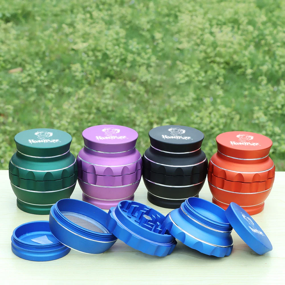 HONEYPUFF  Alumnium Alloy Crusher 63MM 4 Layers Creative Crusher Spice Crusher