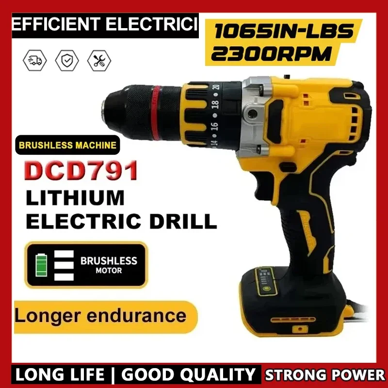 

Fit DEWALT DCD791 Compact Cordless Drill Brushless Motor Screwdriver Multi Functional Drive Rechargeable Electric Tool for Home