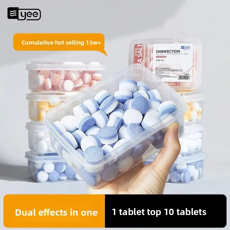 

Yee Aquarium Mineral Salt - Tropical Fish Tank Salt with Yellow Powder-Water Conditioner for Freshwater Fish, Shrimp,Guppy,Betta