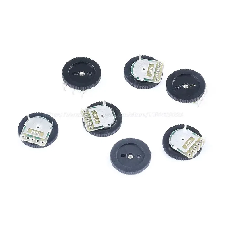 10PCS 16*2mm 3/5 pin 1K 10K 20K 50K B102 B103 B203 B503 Single and double gear dial potentiometer Volume switch