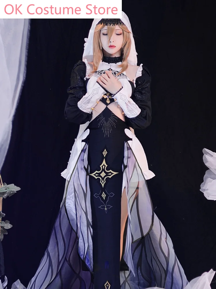 

Honkai Impact 3rd Aponia Nun Косплей Костюм Cos Game Аниме Вечеринка Униформа Хэллоуин Играть Ролевая Одежда Одежда Платье