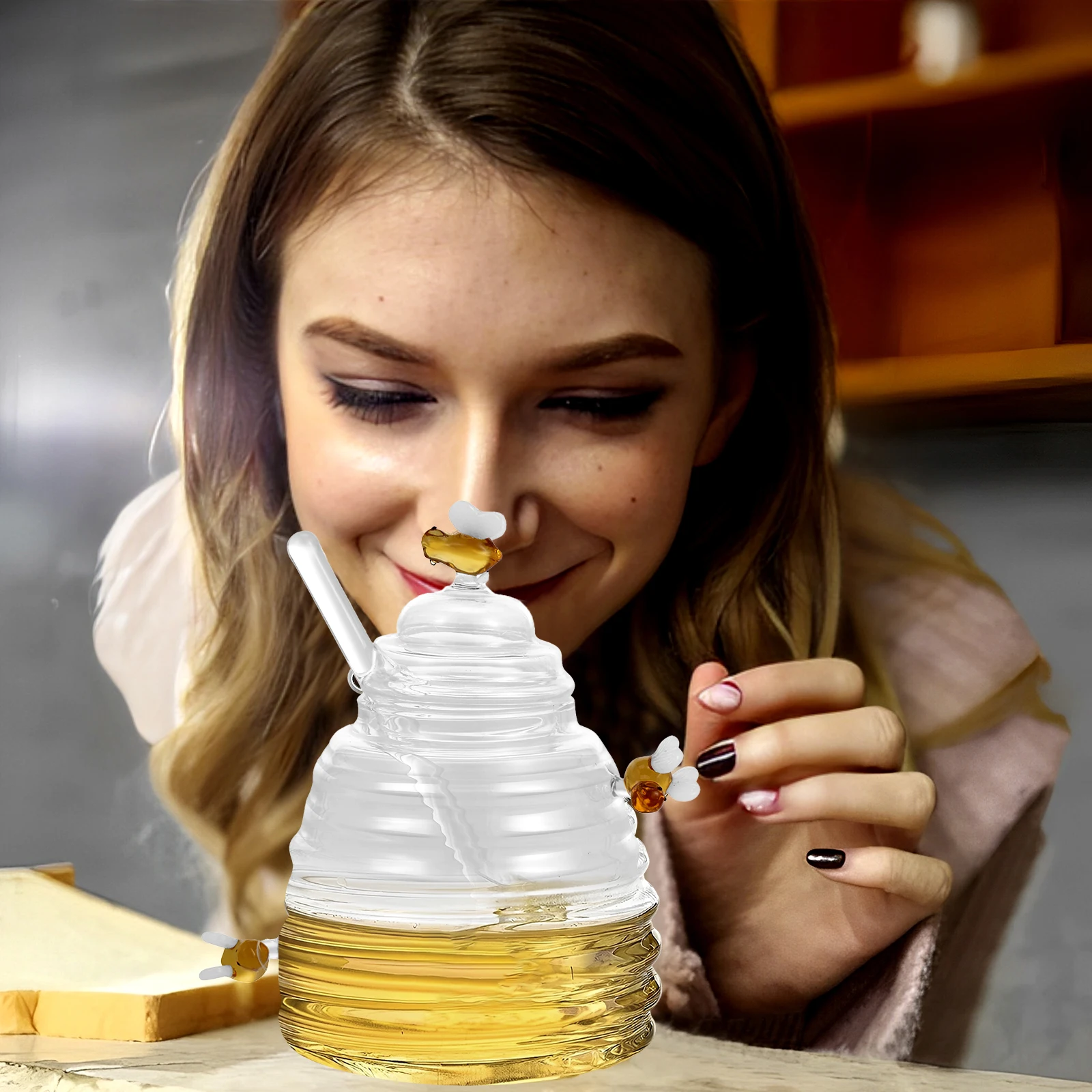 Honingpot Helder glazen honing - Food Storage Glass Containers Large recensie en prijs