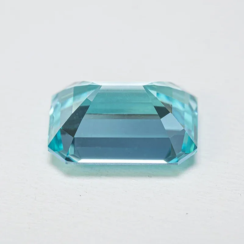 Lab Grown Paraiba Emerald Cut VVS1 Charms Gemstone Beads for Jewelry Making Rings Bracelet Pendant Selectable AGL Certificate