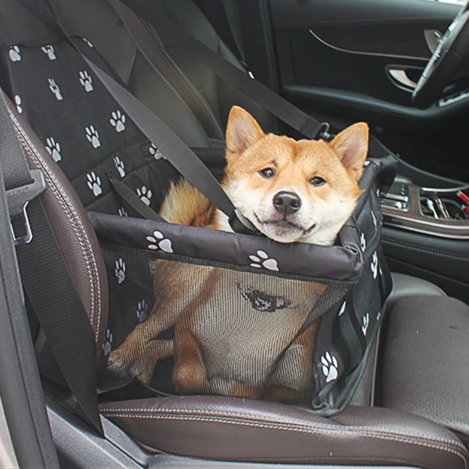 Exclusive Pet Car Cushion for Rear Seat - Anti-Dirt and Water Resistant Dog and Cat Safety Seat Bag - Comfy and Secure Dog Nest 