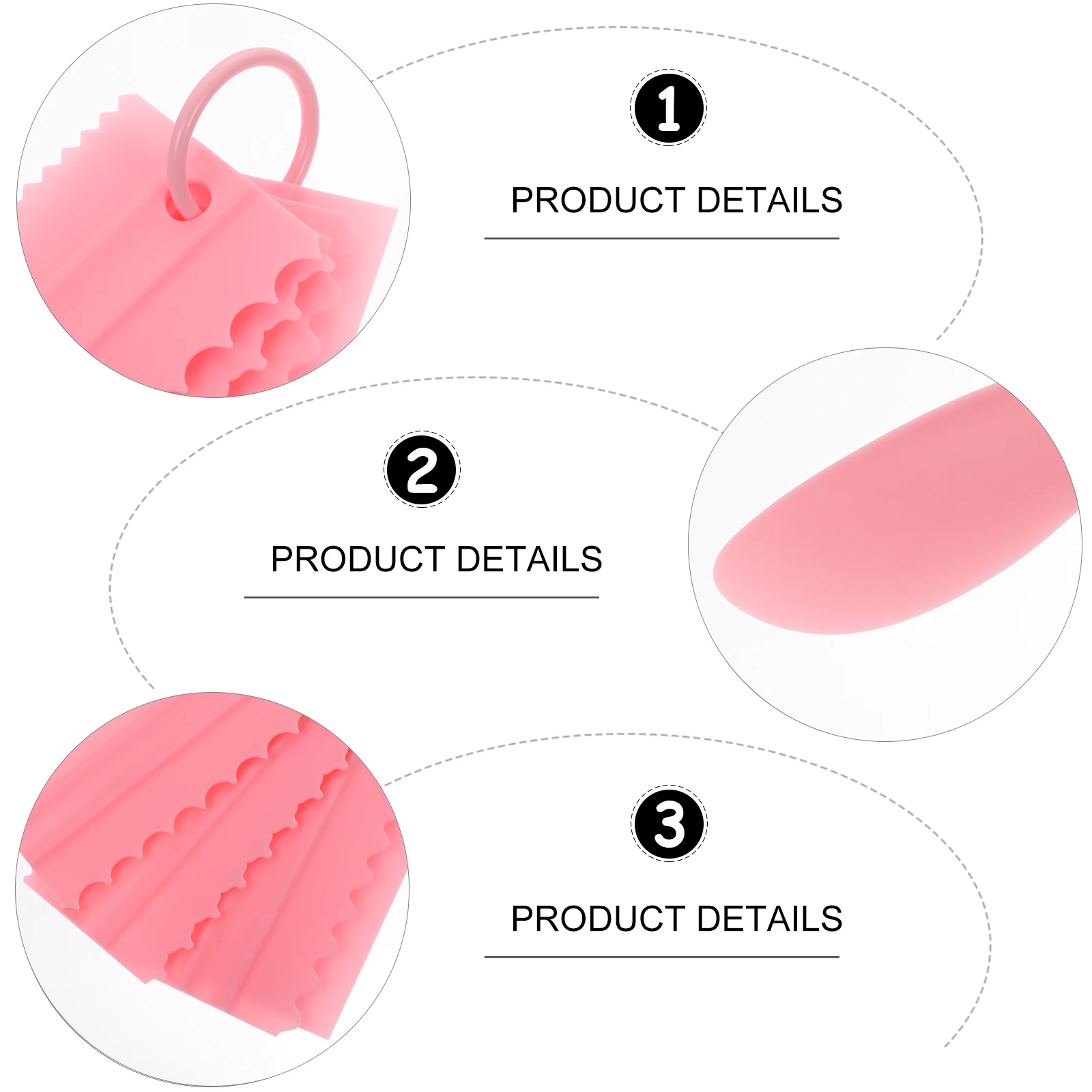 

5pcs Cream Scraper Set High Quality Silicone Spatula Cake Tool Kit Baking Supplies Smooth Surface Easy Clean