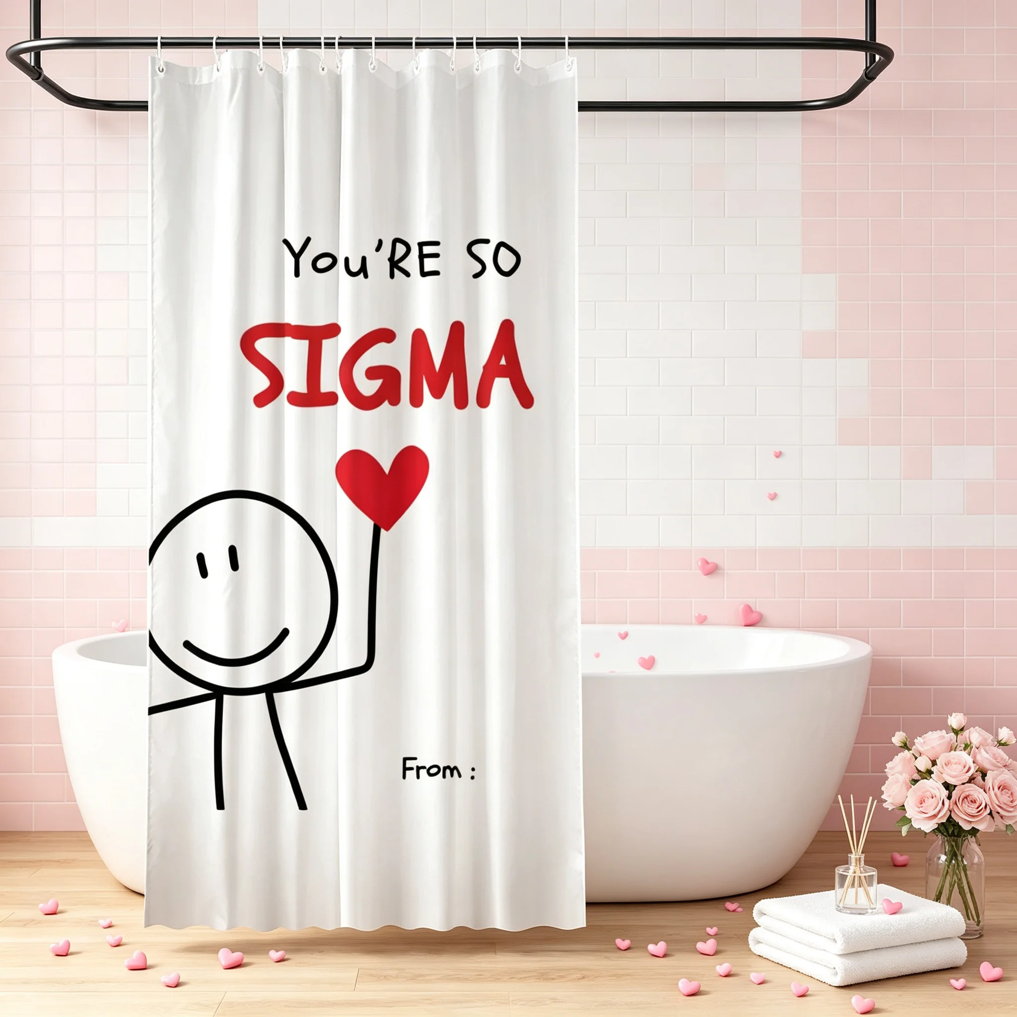 Home Bathroom Quotes - Stick Figure Cartoon Bathroom Decor, 