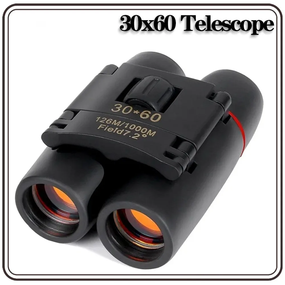 

Professional 30x60 Telescope Mini Compact Folding Binoculars HD Portable for Child Outdoor Bird Watching Camping Travel Gift