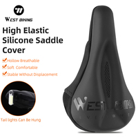WEST BIKING Silicone Saddle Cover Bike Saddle cover  Hollow Breathable Bike Seat Cushion Cover Silica Saddle Cycling Accessory