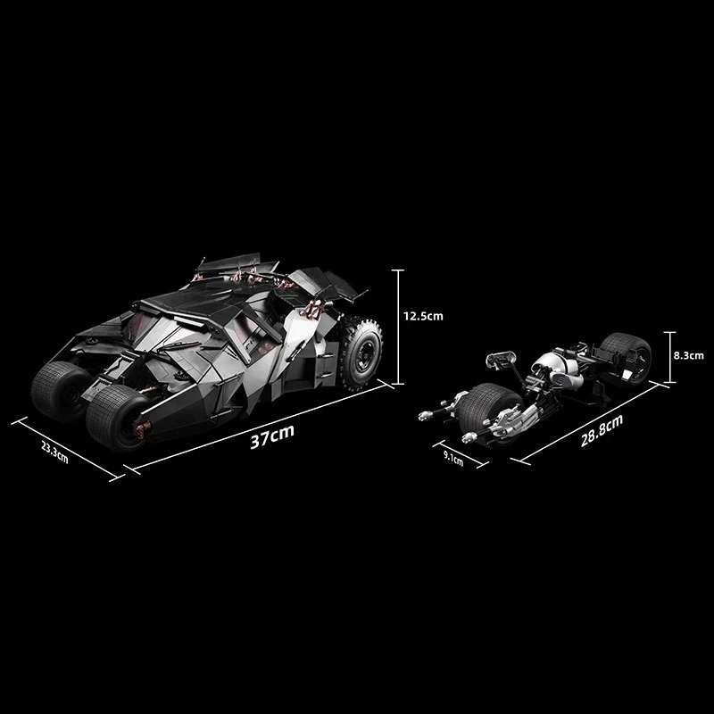 

In Stock The Dark Knight Batman THE TUMBLER & THE BATPOD Assembling Movable Model 1/12 Batman:the Dark Knight Toys