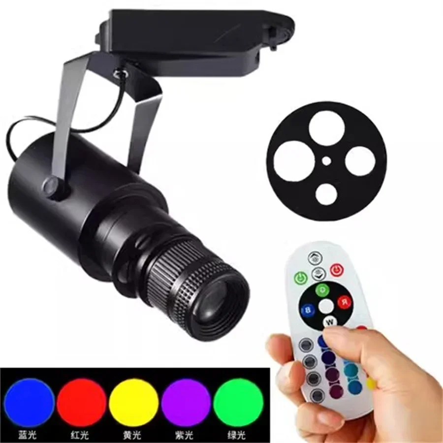 zoomable led track light com controle remoto foco ajustavel lampada do teto holofote para picture stage bar e teatro rgb 5w 10w 30w 01