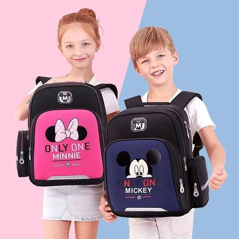 Disney Mickey mouse school bags for boys girls primary student backpack orthopedic breathable bags Grade 1-5 mochilars escolar