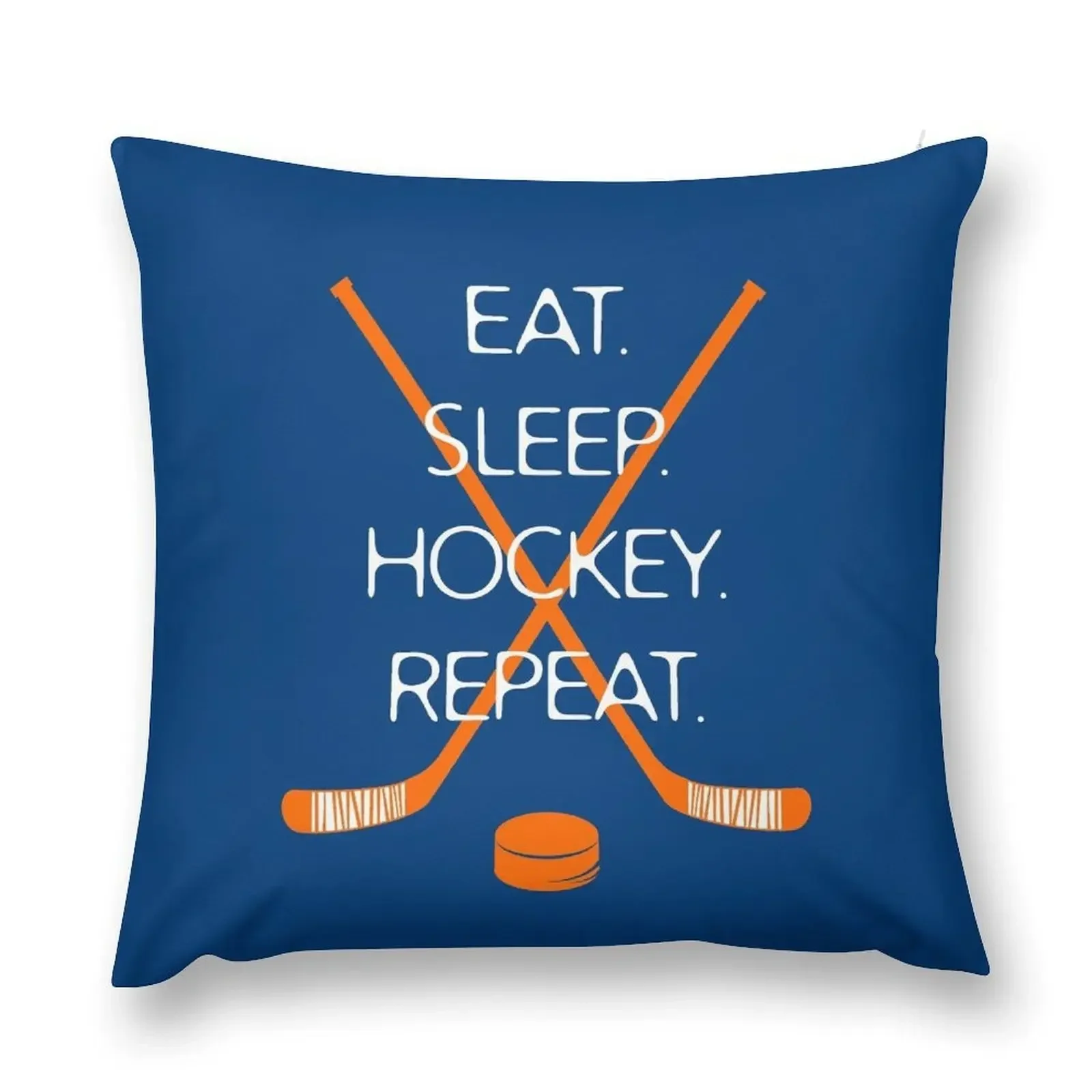 

Eat. Sleep. Hockey. Repeat. Throw Pillow Marble Cushion Cover ornamental pillows home decor items pillow