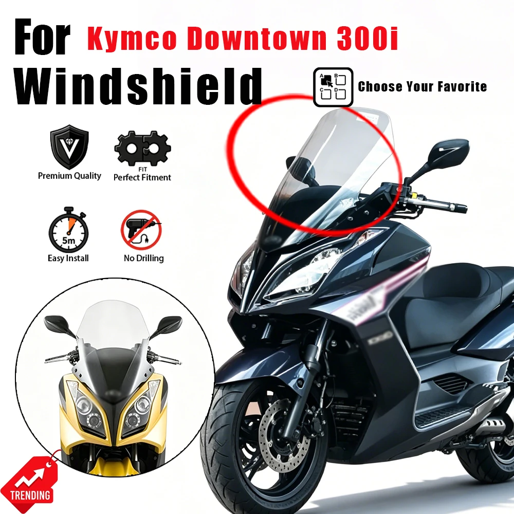 Front Windshield Windscreen Taiwan Version Nikita Style Modified Wind Deflector Accessories for Kymco Downtown 300i