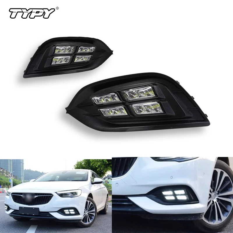 TYPY Car Flashing 2Pcs For Opel Insignia Grand Sport 2017 2018 with Turn Yellow Signal Car DRL 12V LED Daytime Running Light Day