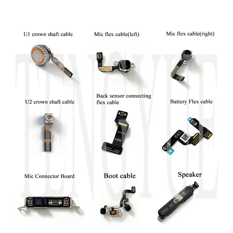 High Quality For Apple Watch Ultra1/2/3 Full Set Flex Cable Speaker Replacement Mic Connector Board Crown Boot Flex Cable Repair