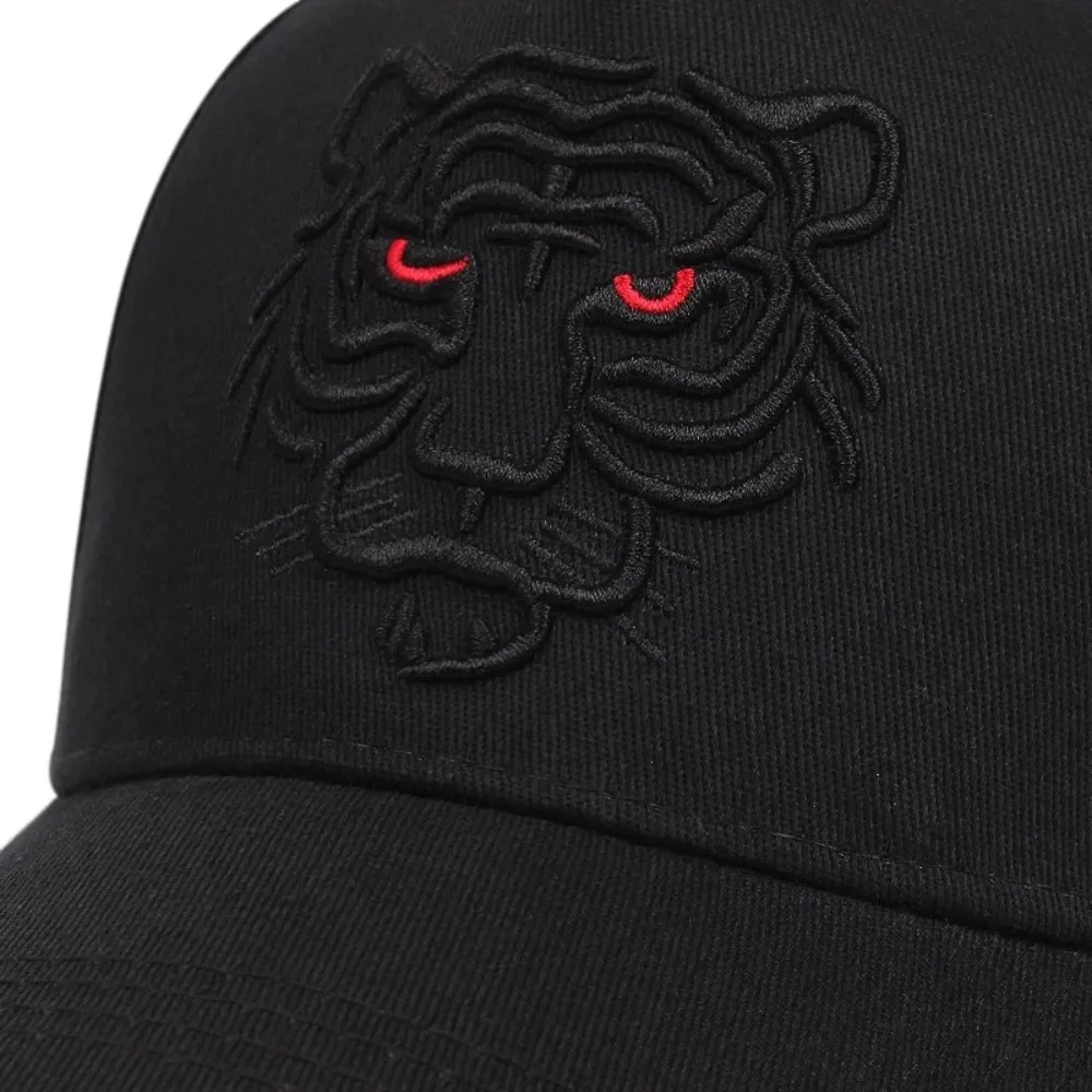 New Cotton Black Tiger Embroidery Baseball Cap Men Women Hip Hop Hat Summer Leisure Trucker Caps Unisex Snapback Hats Gorras