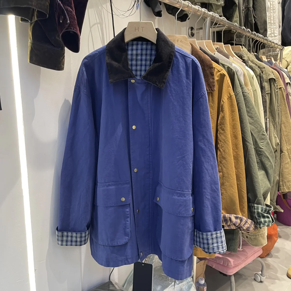 2026 New Autumn Color Block Turn-down Collar Loose Cardigans Coat All-match Long Sleeve Women Windbreaker Casual Female Jackets