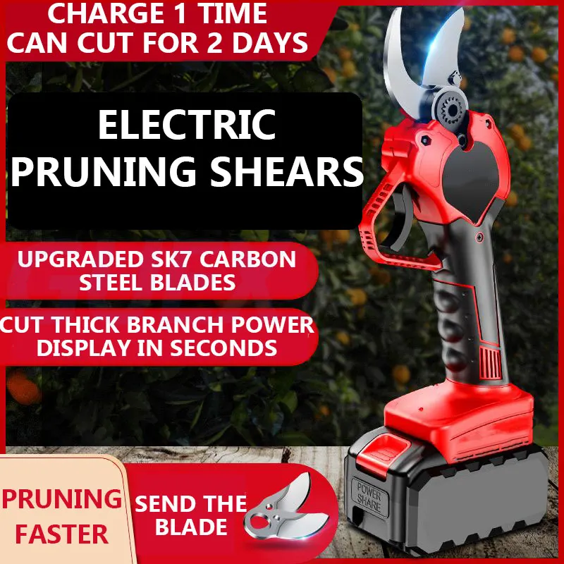 

Brushless Electric Pruning Shear Cordless Electric Scissors Fruit Tree Bonsai Rechargeable Pruning Branch Cutter For Flowers