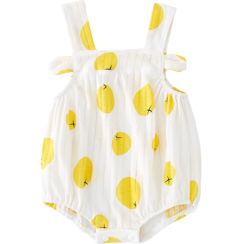 

Baby suspender fart coat summer vest strap triangular Romper baby girl pure cotton one-piece summer dress princess cute