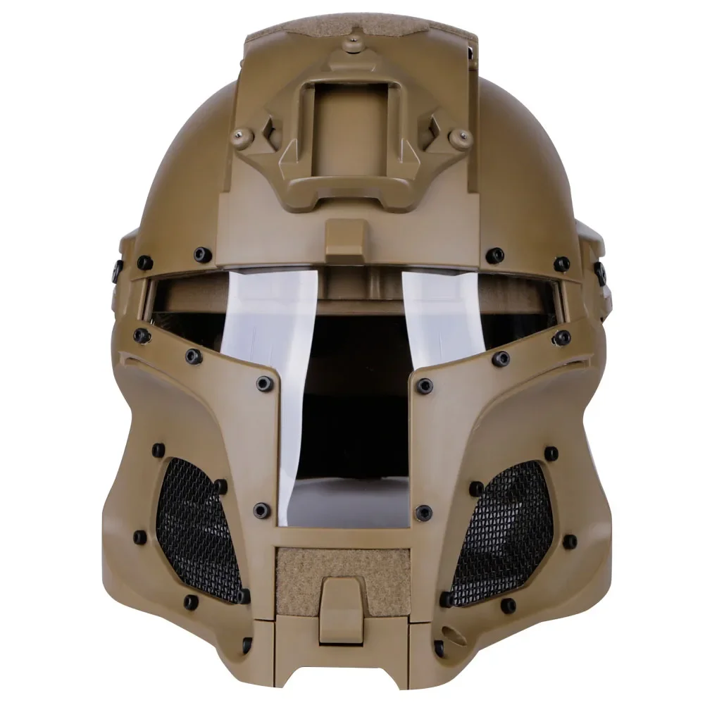 Tactical Combat Helmets Full-covered Airsoft Paintball Helmets Full Face Protective Cs Game Protector