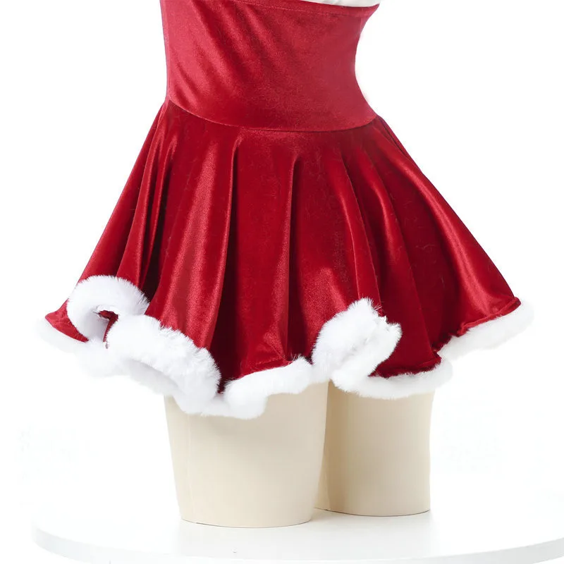 Sweet Lolita สาวคอเต่า Backless ชุดวันคริสต์มาสเซ็กซี่ Santa Claus ชุดคอสเพลย์ชุดราตรีเสื้อผ้า Drop Ship