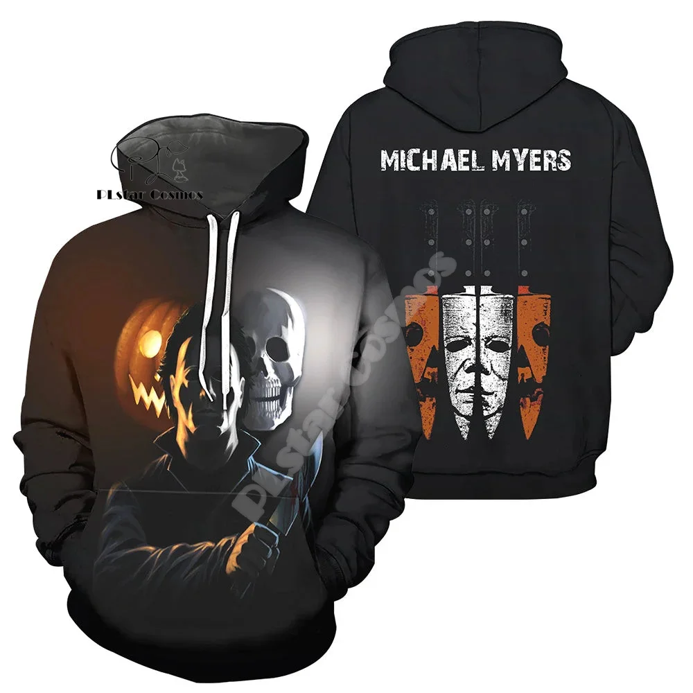 NewFashion Halloween Horror Terror Movie Character Michael Myers Jason Cosplay 3DPrint Pullover Harajuku Casual Jacket Hoodies C