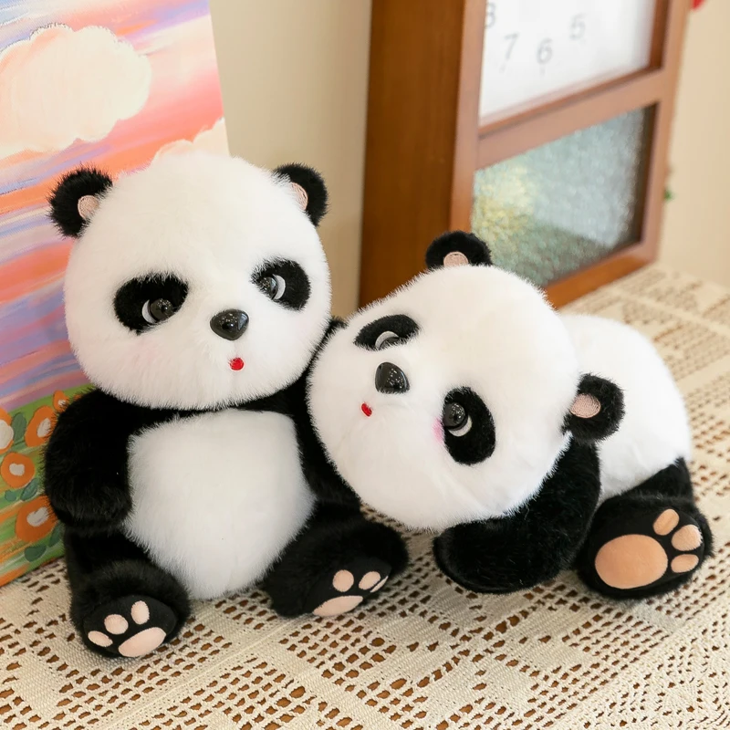 Cute Footprint Panda Plush Toy Doll Cute National Treasure Giant Panda Small Size Exquisitely Comfort Children's Doll