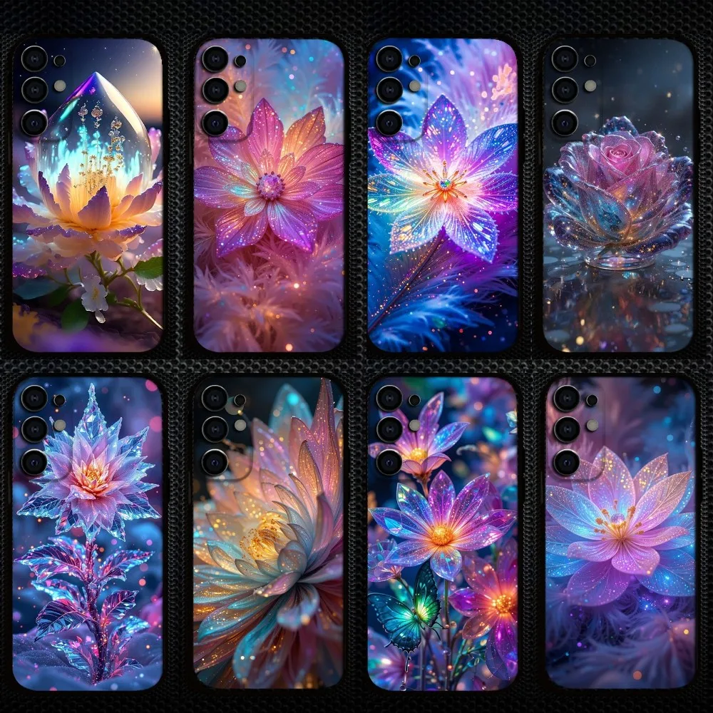 

Fantasy Flower Phone Case For Samsung S25/S24/S23/S22/S21/S20/Plus,Fe,Lite/Others Black Cover