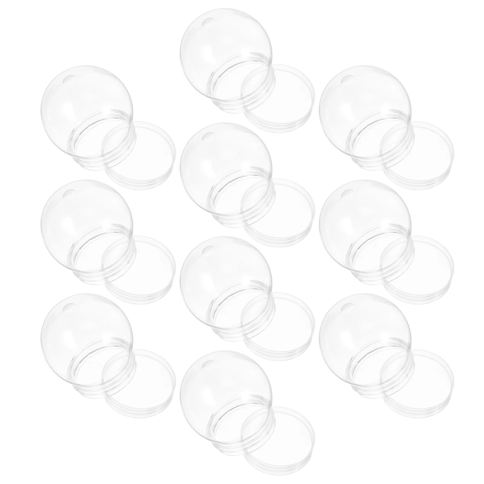 

10 Pcs Christmas Snow Globe Making Kit Accessories DIY Plastic Snowglobe Bulk Craft