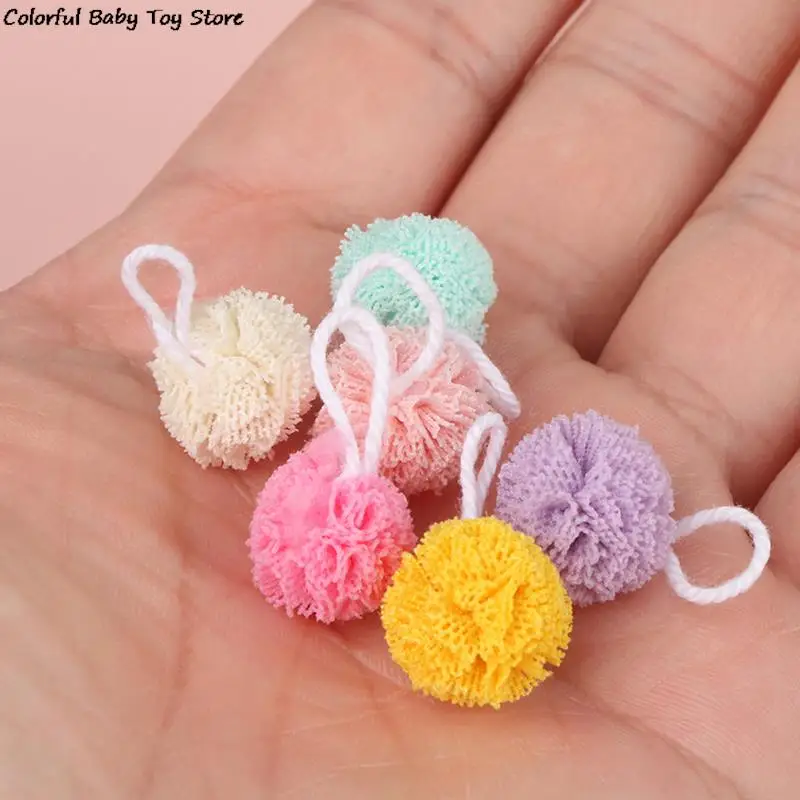 3Pcs Dollhouse Miniature Furniture Simulation Bath Ball Model DIY Accessories Scene Model