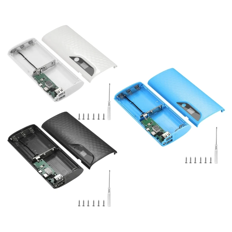 Interchangeable 5x18650 Battery Charging Case Quick Charging Capability LED Power Suitable for Various Device Support