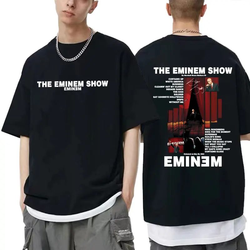 Rapper Eminem The Eminem Show Album 2025 T-shirt Men Women Fashion Hip Hop Oversized T Shirt Male Casual Cotton Vintage T-shirts