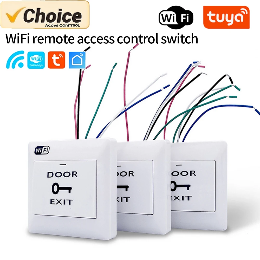 

Tuya Smartlife Wi-Fi контроль доступа кнопка выхода голосовое и управление через приложение беспроводной выключатель коммерческая дверная система дистанционное открытие