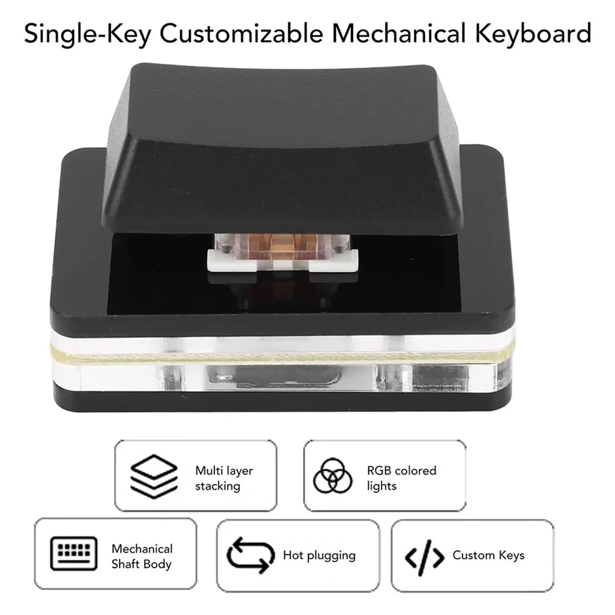 (A99Z] Programmable Macro PC Keyboard, USB Single Keyboard Type C Wired User Defined Single Buttons Mechanical Keyboard