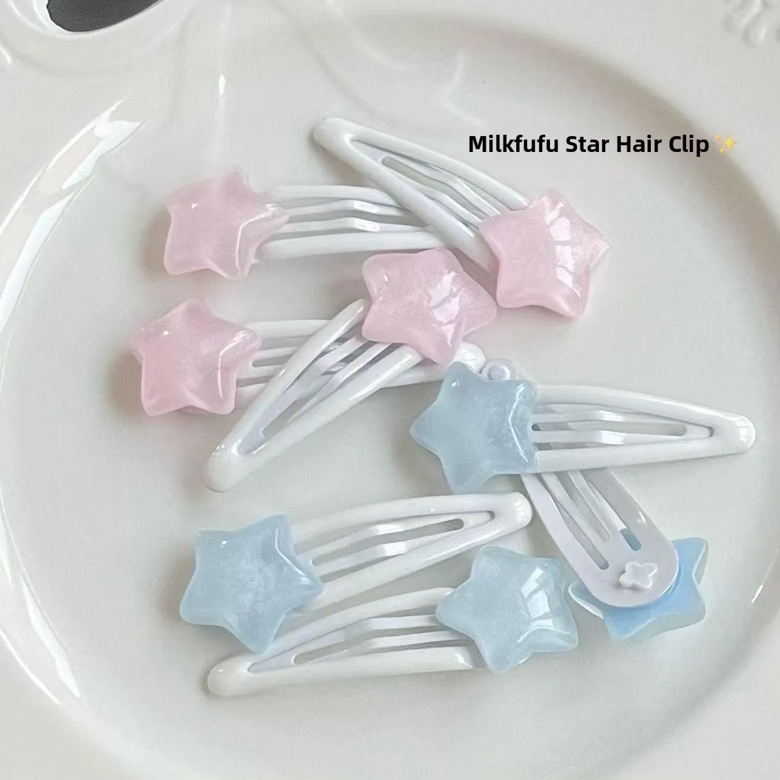 

Dopne Girl Jelly Star Hair Clips Bangs Clips BB Clips Cute Side Clips Hair Accories Fre out Organic Glass Korean Sle