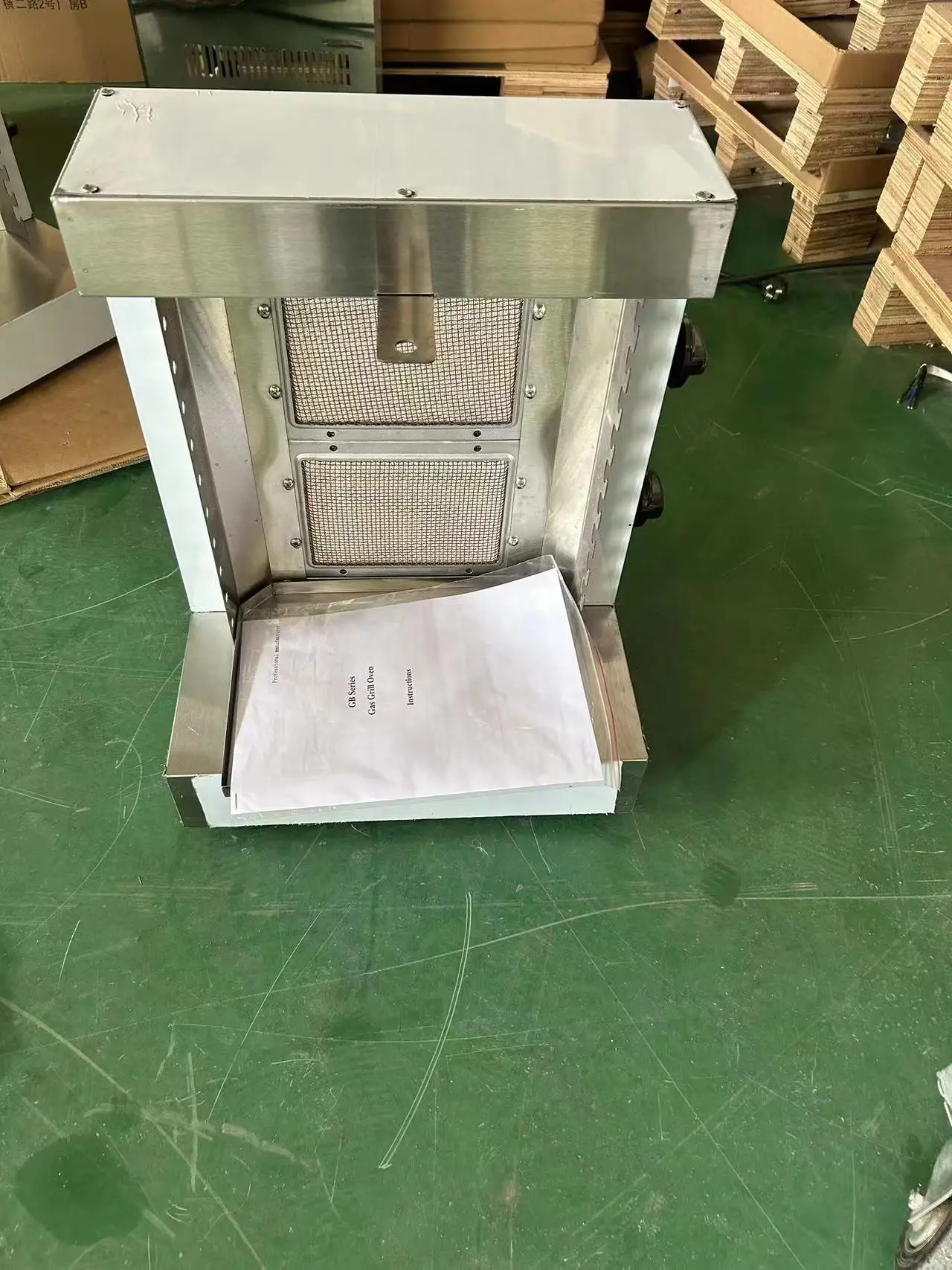 Grill de barbecue rotatif en acier inoxydable, 2 brûleurs, brochettes, équipement Shawarma, Machine commerciale pour Doner Kebab, vente en gros d'usine