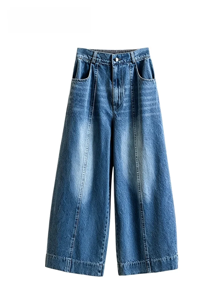 

plus Size Straight Leg Jeans Women's Summer New Style Fashionable Denim Pants High Waist Cotton Casual Vintage Cover up