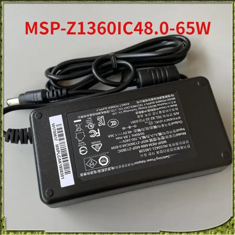 

MSP-Z1360IC48.0-65 Вт 48 В 1,36 А 65 Вт Импульсный адаптер питания HU10421-140108 Адаптер переменного тока для видеорегистратора Блок питания POE Зарядное устройство